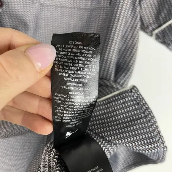 Ted Baker Woven Pattern Short Sleeve Shirt Size 42 Gray​​​ - Picture 8 of 8